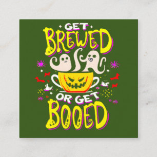 Tarjeta De Visita Cuadrada Regalo fiesta para el gracioso café de Halloween