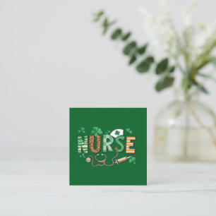 Tarjeta De Visita Cuadrada Regalos del Día de la Enfermera Vida de Enfermera 