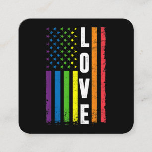 Tarjeta De Visita Cuadrada Regalos del Orgullo Gay Hombres Mujeres LGBT Bande