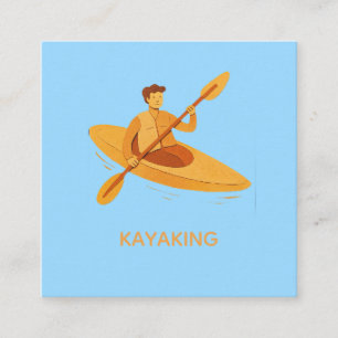 Tarjeta De Visita Cuadrada Remo en kayak