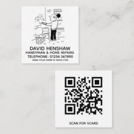 Tarjeta De Visita Cuadrada Reparaciones de Handyman y Hogar