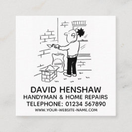 Tarjeta De Visita Cuadrada Reparaciones de Handyman y Hogar