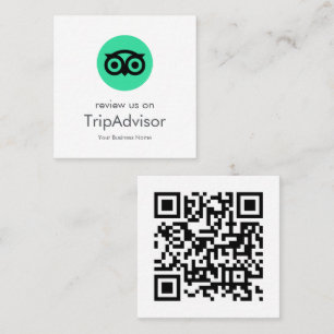 Tarjeta De Visita Cuadrada Reseñas de Tripadvisor Revisión de negocio Códig