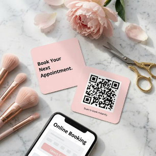 Tarjeta De Visita Cuadrada Reserva tu próxima cita Código QR