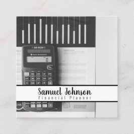 Tarjeta De Visita Cuadrada Responsable de Planificación Financiera Gestión de