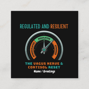 Tarjeta De Visita Cuadrada Restablecimiento de Cortisol del Nervio Vago Regul