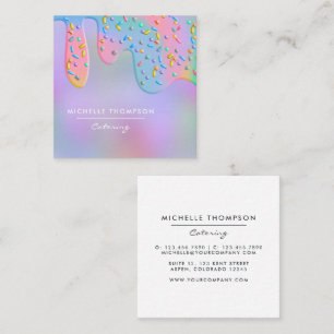 Tarjeta De Visita Cuadrada Restauración de alimentos