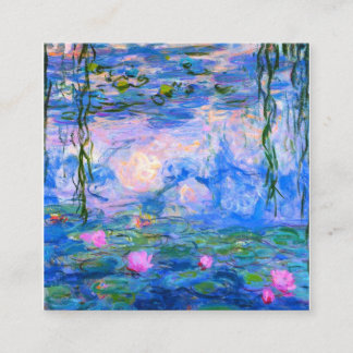 Tarjeta De Visita Cuadrada Restauración de Water Lilies Claude Monet