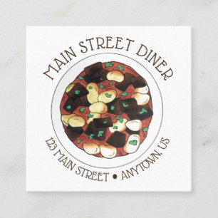 Tarjeta De Visita Cuadrada Restaurante jamaiquino Oxtail y Broad Beans Stew