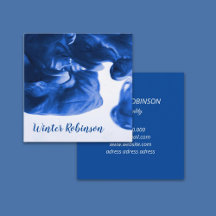 Resumen acuarela azul cuadrado profesional blanco