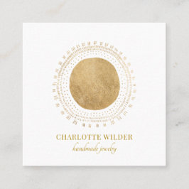 Tarjeta De Visita Cuadrada Resumen Círculo de oro