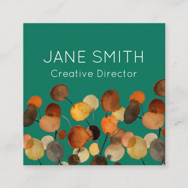 Tarjeta De Visita Cuadrada Resumen de arte e industria creativa moderna (Anverso)