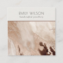 Tarjeta De Visita Cuadrada Resumen de la pantalla de la banda de collar de te