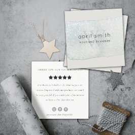 Tarjeta De Visita Cuadrada Resumen de la solicitud de revisión de monograma d