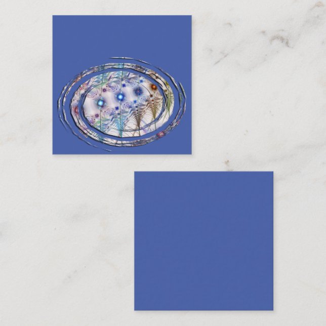 Tarjeta De Visita Cuadrada Resumen de las flores de Ferns'N (Anverso / Reverso)