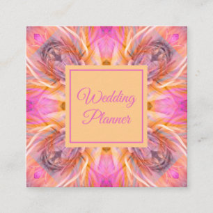 Tarjeta De Visita Cuadrada Resumen floral elegante