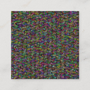 Tarjeta De Visita Cuadrada Resumen geométrico arte mosaico