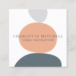 Tarjeta De Visita Cuadrada Resumen moderno Gráfica de diseño de piedras en ze