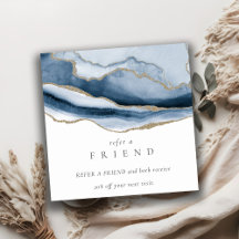 Resumen Navy Blue Agate Gold Referirse a un Amigo