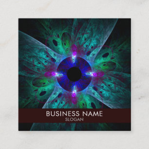 Tarjeta De Visita Cuadrada Resumen ocular profesional del arte