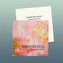 Tarjeta De Visita Cuadrada Resumen Paint Gold Paint Bright