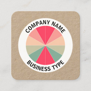 Tarjeta De Visita Cuadrada Resumen Pie 03 - kraft