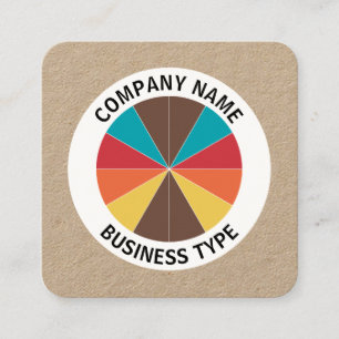 Tarjeta De Visita Cuadrada Resumen Pie 05 - kraft