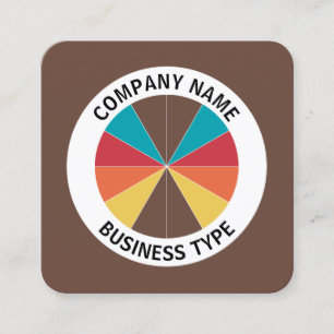 Tarjeta De Visita Cuadrada Resumen Pie 05 - Marrón #6A493C