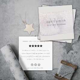 Tarjeta De Visita Cuadrada Resumen Solicitud de revisión de monograma del cep