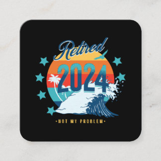 Tarjeta De Visita Cuadrada Retirado Oficial 2024