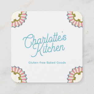 Tarjeta De Visita Cuadrada Retro Baker
