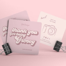 Retro Groovy Gracias Medios Sociales