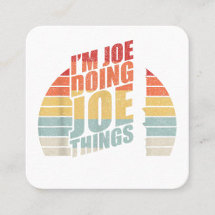 Tarjeta De Visita Cuadrada Retro Vintage Soy Joe Doing Joe Things
