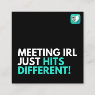 TARJETA DE VISITA CUADRADA REUNIÓN IRL HITS DIFF