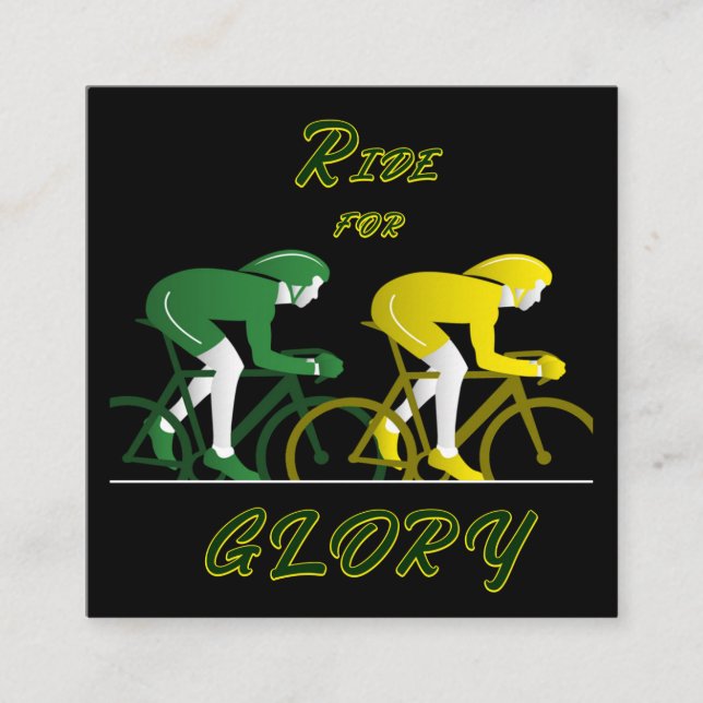 Tarjeta De Visita Cuadrada Ride For Glory (Anverso)