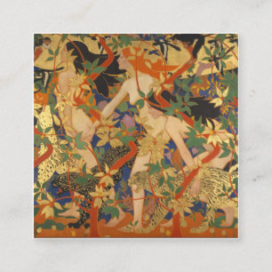 Tarjeta De Visita Cuadrada Robert Burns - La Caza (Diana Y Sus Ninfas)