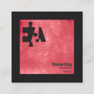 Tarjeta De Visita Cuadrada Rojo de ley argentino