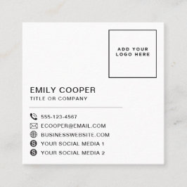 Tarjeta De Visita Cuadrada Rojo rosado moderno | Tablero de cheques Tu logoti