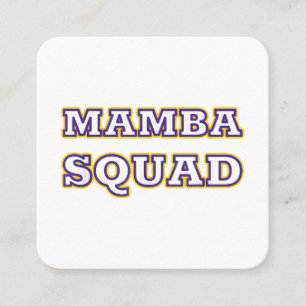 Tarjeta De Visita Cuadrada Ropa divertida del escuadrón Mamba para amantes de