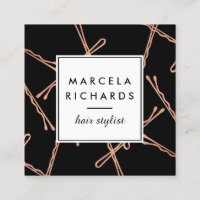 Rosa de moda Bobby Pins Salón Estilista Negro