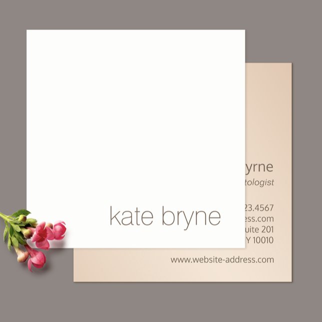 Tarjeta De Visita Cuadrada Rosa profesional simple y moderno Gold Back (Subido por el creador)