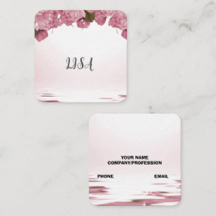 TARJETA DE VISITA CUADRADA ROSES DE PINK