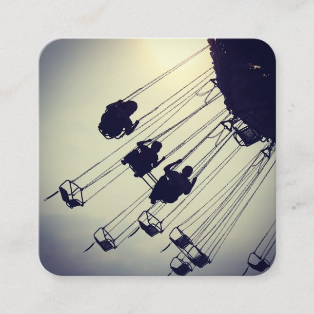 Tarjeta De Visita Cuadrada Rotonda de Swing (Anverso)