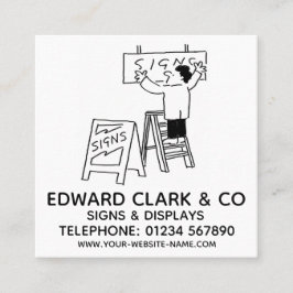 Tarjeta De Visita Cuadrada Rótulos y pantallas