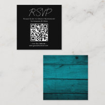 RSVP sitio web Rustic Blue Wood Boda