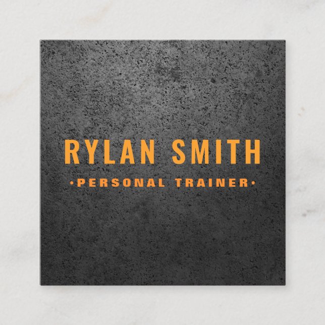 Tarjeta De Visita Cuadrada Rústica negrita masculina moderna (Anverso)