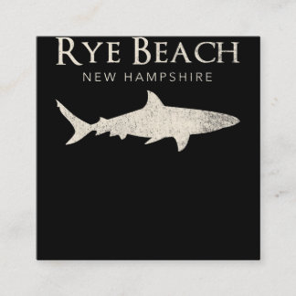 Tarjeta De Visita Cuadrada Rye Beach New Hampshire - Regalos de los amantes d