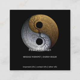 Tarjeta De Visita Cuadrada Sacred Balance | Símbolo Yin Yang