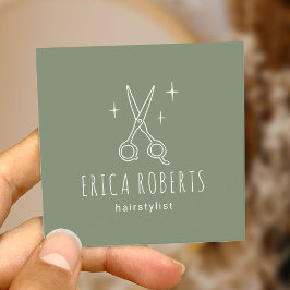 Tarjeta De Visita Cuadrada Sage Green