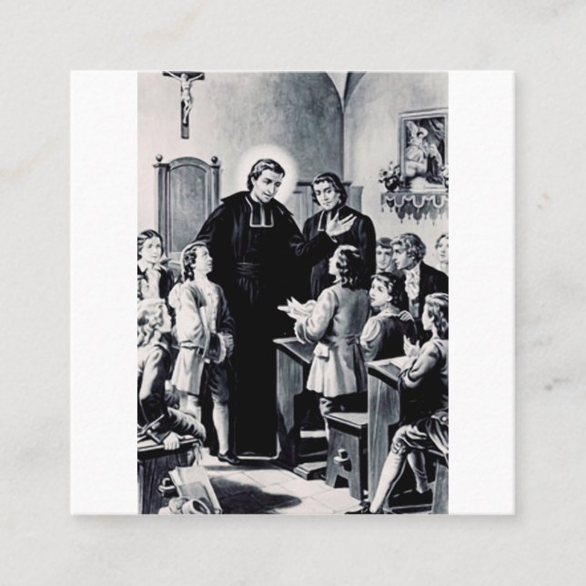 Tarjeta De Visita Cuadrada Saint Louis de Montfort (Anverso)